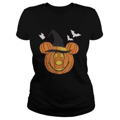 Ladies tee Mickey Mouse Pumpkin Halloween shirt