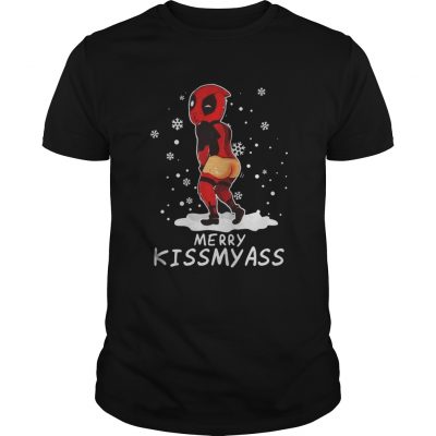 Guys Deadpool Merry Kiss My Ass shirt