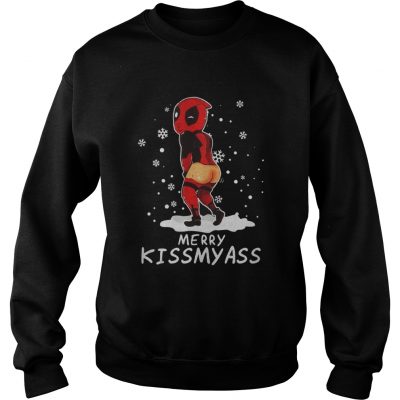 Sweat Guys Deadpool Merry Kiss My Ass shirt