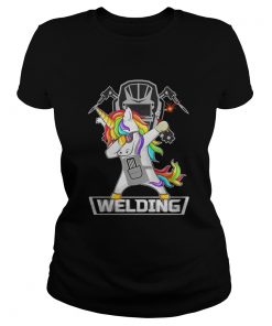 Ladies tee Dabbing Unicorn Weldling shirt