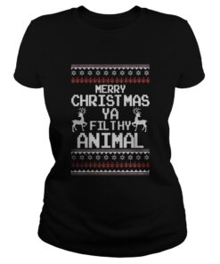 Ladies Tee Merry Christmas Ya filthy animal sweater