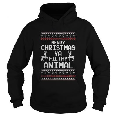 Hoodie Merry Christmas Ya filthy animal sweater