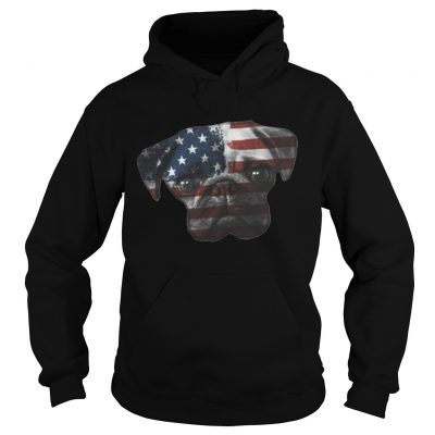 American Flag Pug Dog Hoodie