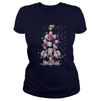 Betty Boop Christmas tree Ladies Tee