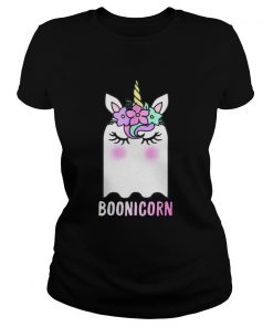 Boonicorn Unicorn Ghost Unicorn Halloween Shirt for Girls Ladies Tee