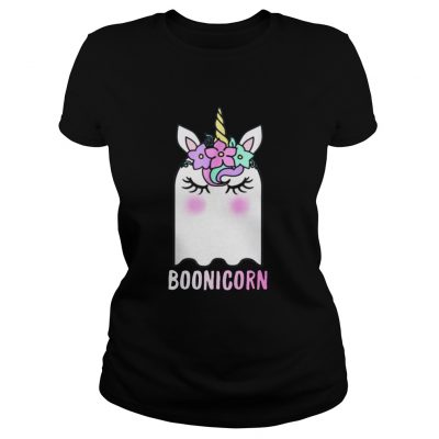 Boonicorn Unicorn Ghost Unicorn Halloween Shirt for Girls Ladies Tee