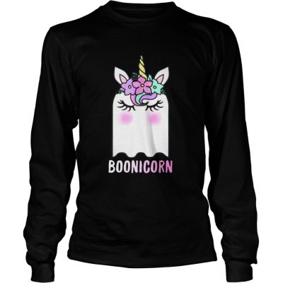 Boonicorn Unicorn Ghost Unicorn Halloween Shirt for Girls Longsleeve Tee