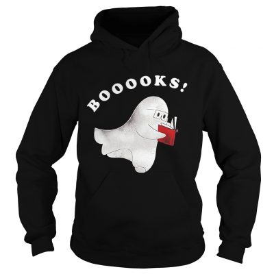 Booooks Ghost Reading Books Halloween Hoodie