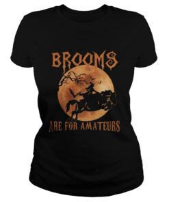 Brooms Are For Amateurs Halloween Horse Ladies Tee