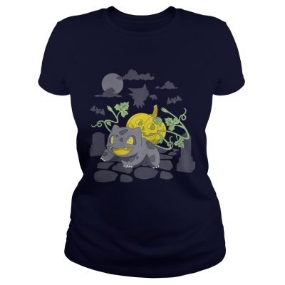 Bulbasaur lantern pumpkin Ladies Tee