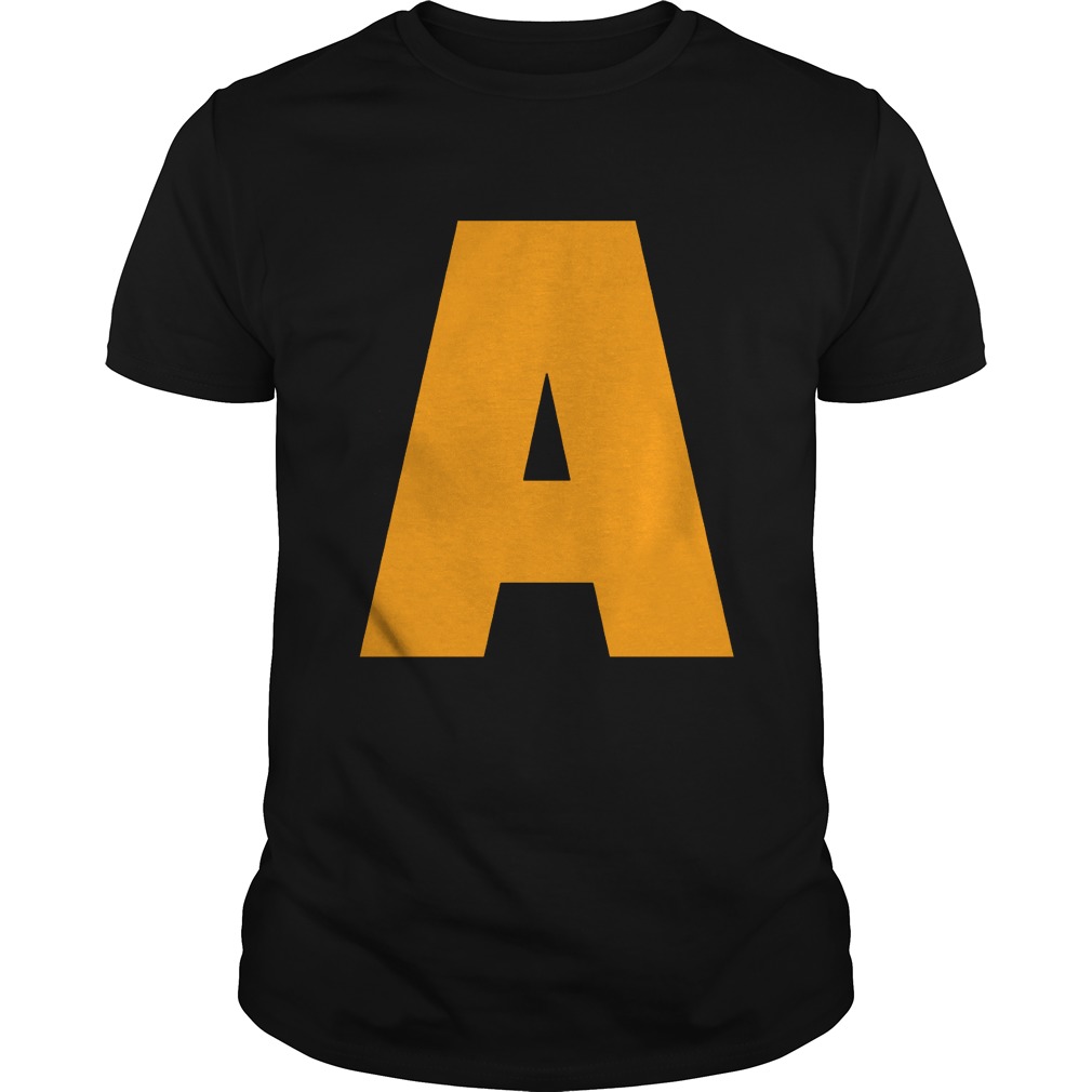 Chipmunk Halloween Costume Shirt, Letter A Costume T Shirt