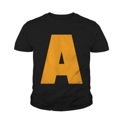 Chipmunk Halloween Costume Shirt Letter A Costume youth tee