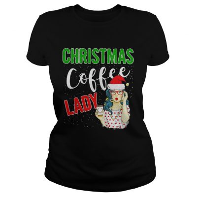 Christmas Coffee Lady Ladies Tee