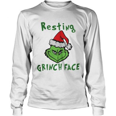 Christmas Resting Grinch Face Longsleeve Tee