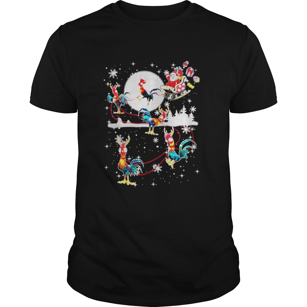 Christmas chicken Hei Hei and Santa Claus shirt