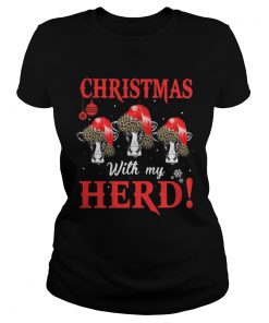 Christmas with my Herd cows Ladies Tee