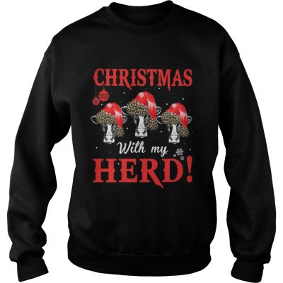 Christmas with my Herd cows Sweatshirt