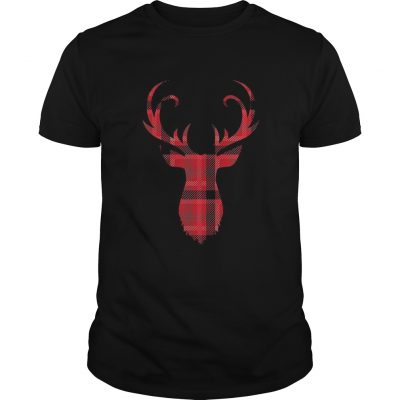 Classic RedBlack Plaid Deer Silhouette Scottish classic guys