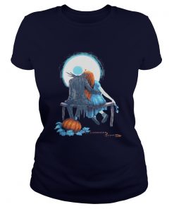 Couple Halloween Jackk And Sally Ladies Tee