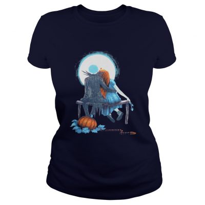 Couple Halloween Jackk And Sally Ladies Tee