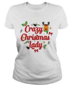 Crazy Christmas Lady Ladies Tee