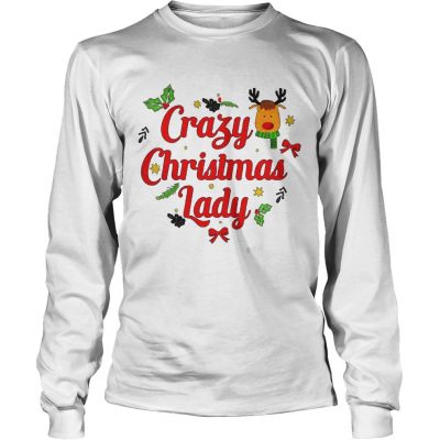 Crazy Christmas Lady Longsleeve Tee