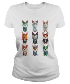 Cute Corgi Halloween TShirt Funny Halloween Gift classic ladies