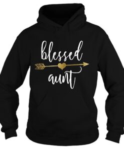 Cute Gold Arrow Blessed Aunt Shirt Thanksgiving hoodie