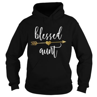 Cute Gold Arrow Blessed Aunt Shirt Thanksgiving hoodie