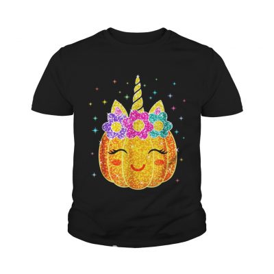 Cute Unicorn Pumpkin Halloween youth tee