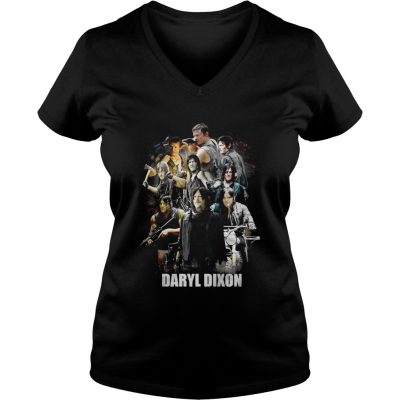 Daryl Dixon The Walking Dead collage Ladies VNeck