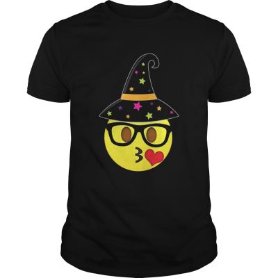 Funny Halloween Emoji Witch Nerd Kissy Face Guys