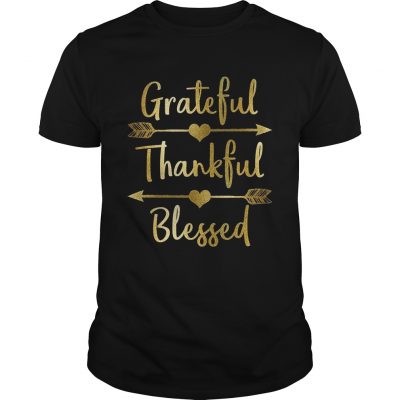 Gold Grateful Thankful Blessed Thanksgiving Guys