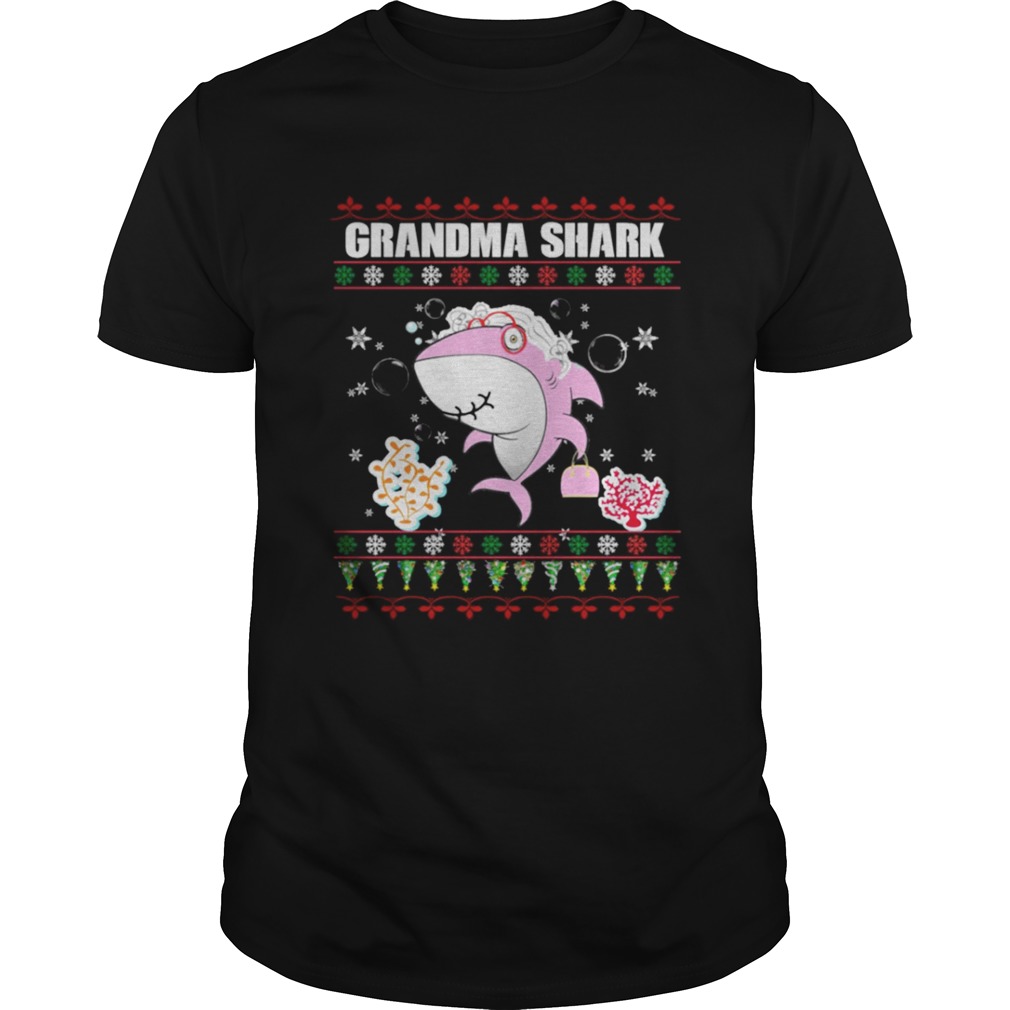 Grandma Shark Christmas Sweater Shark Lover TShirt