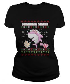 Grandma Shark Christmas Sweater Shark Lover classic ladies TShirt