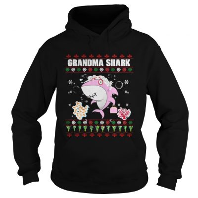 Grandma Shark Christmas Sweater Shark Lover hoodie TShirt