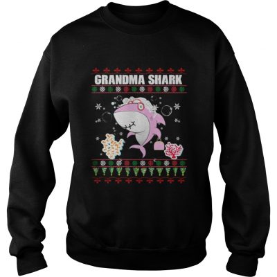 Grandma Shark Christmas Sweater Shark Lover sweat TShirt