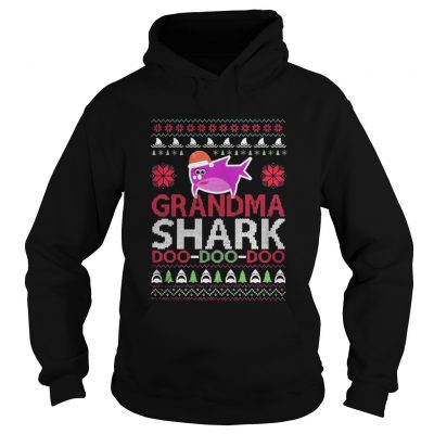 Grandma shark Doo Doo Doo Christmas Hoodie