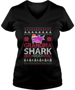 Grandma shark Doo Doo Doo Christmas Ladies VNeck