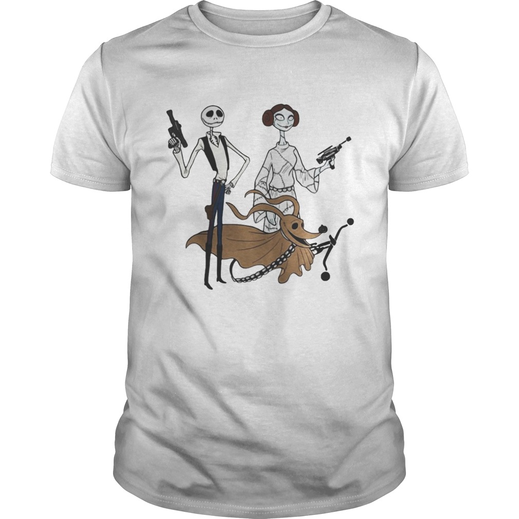 Halloween Jack Skellington Sally and Zero as Star Wars shirt