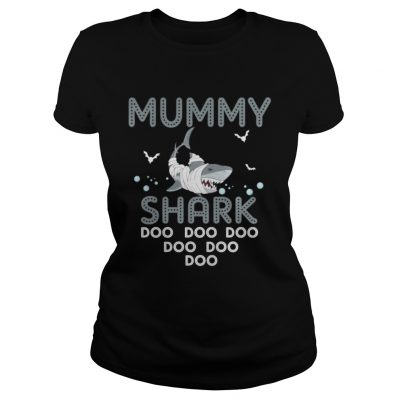 Halloween Mummy Shark Halloween Ladies Tee