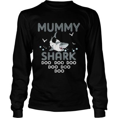 Halloween Mummy Shark Halloween Longsleeve Tee