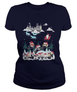 Harry Potter Chibi Christmas Ladies Tee