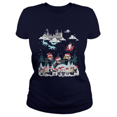 Harry Potter Chibi Christmas Ladies Tee