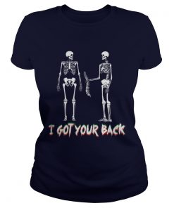 I Got Your Back Skeleton Halloween Fun Ladies Tee