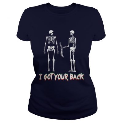 I Got Your Back Skeleton Halloween Fun Ladies Tee