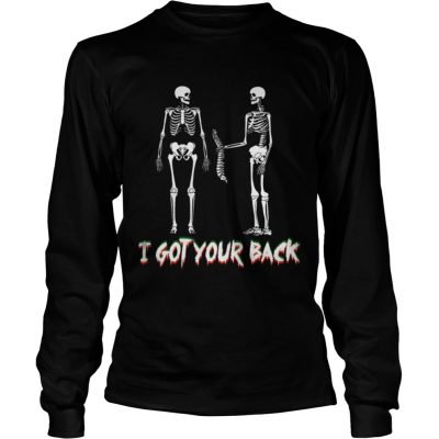 I Got Your Back Skeleton Halloween Fun Longsleeve Tee