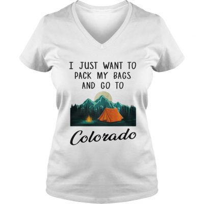 I just want to pack my bags and go to Colorado ladies v-neck