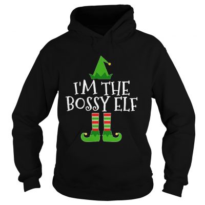 Im The Bossy Elf Matching Family Group Christmas Hoodie