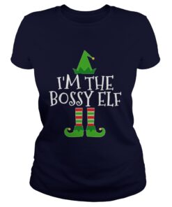 Im The Bossy Elf Matching Family Group Christmas Ladies Tee